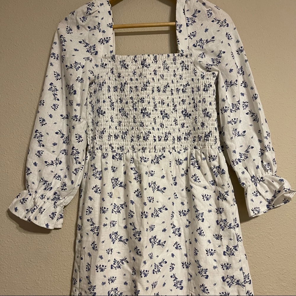 House of Harlow Linen Blend Floral Midi Dress S - Picture 12 of 13